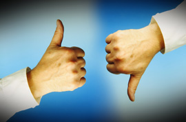 thumbs up down rate rating