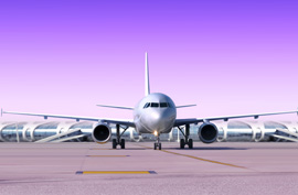 airplane runway plane airport purple