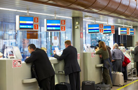 ticket counter airport check in