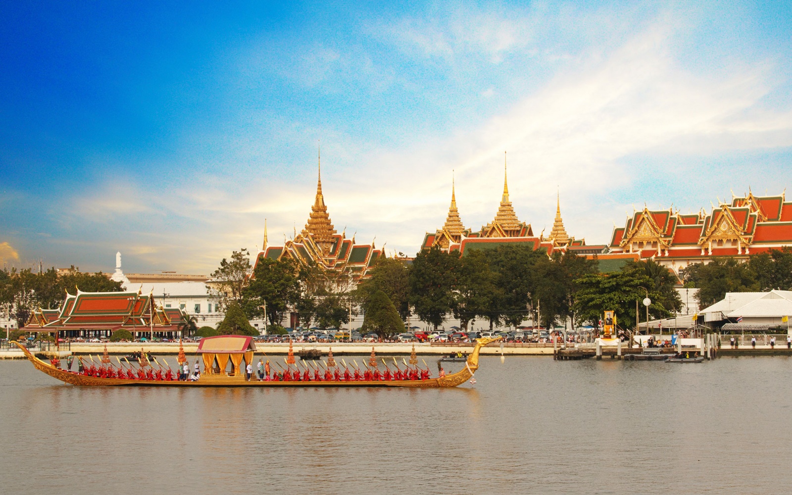 boats on the river in Bangkok, Thailand