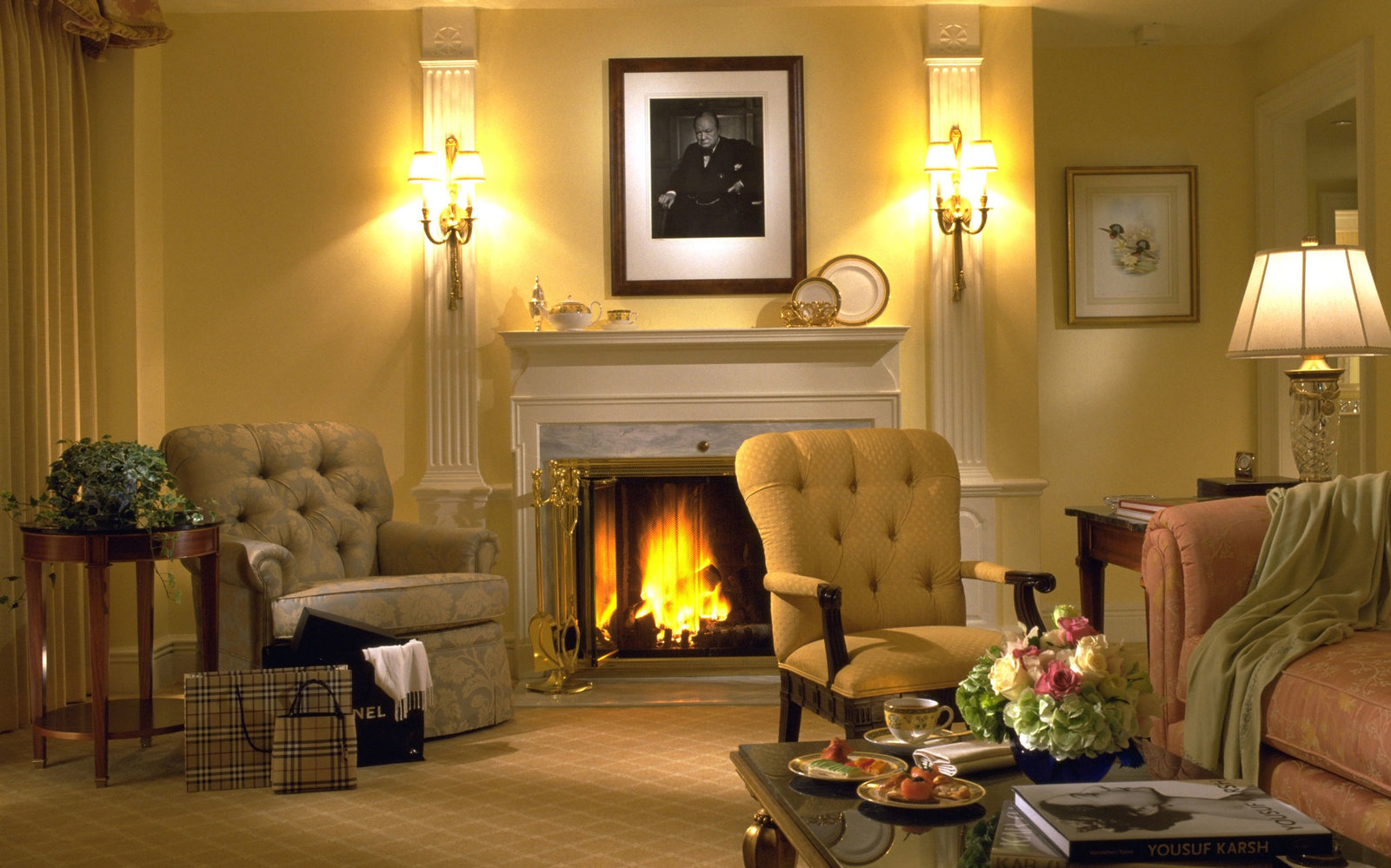 The Taj Boston Hotel Fireplace