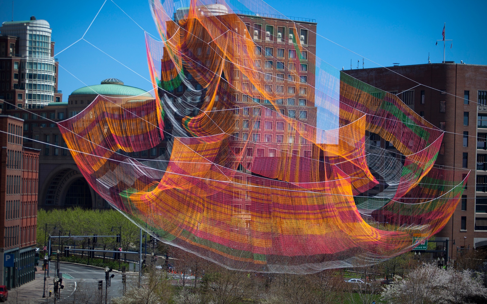 Boston Now Has a One-Ton Sculpture Floating Above Its Streets