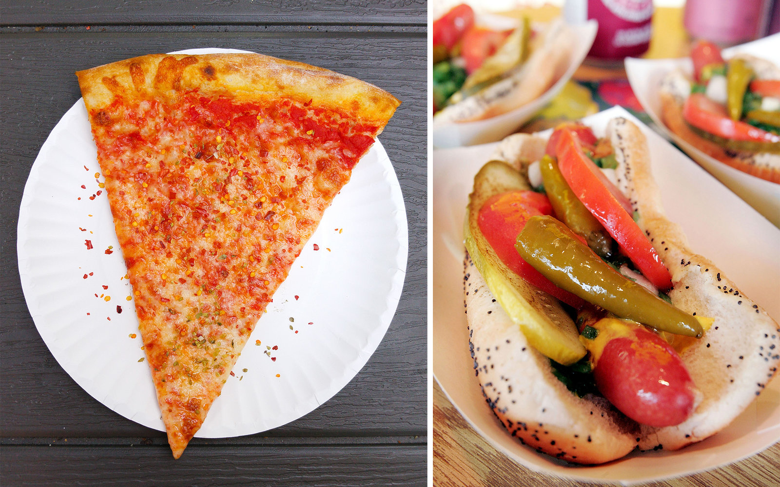 nyc pizza vs chicago hot dog