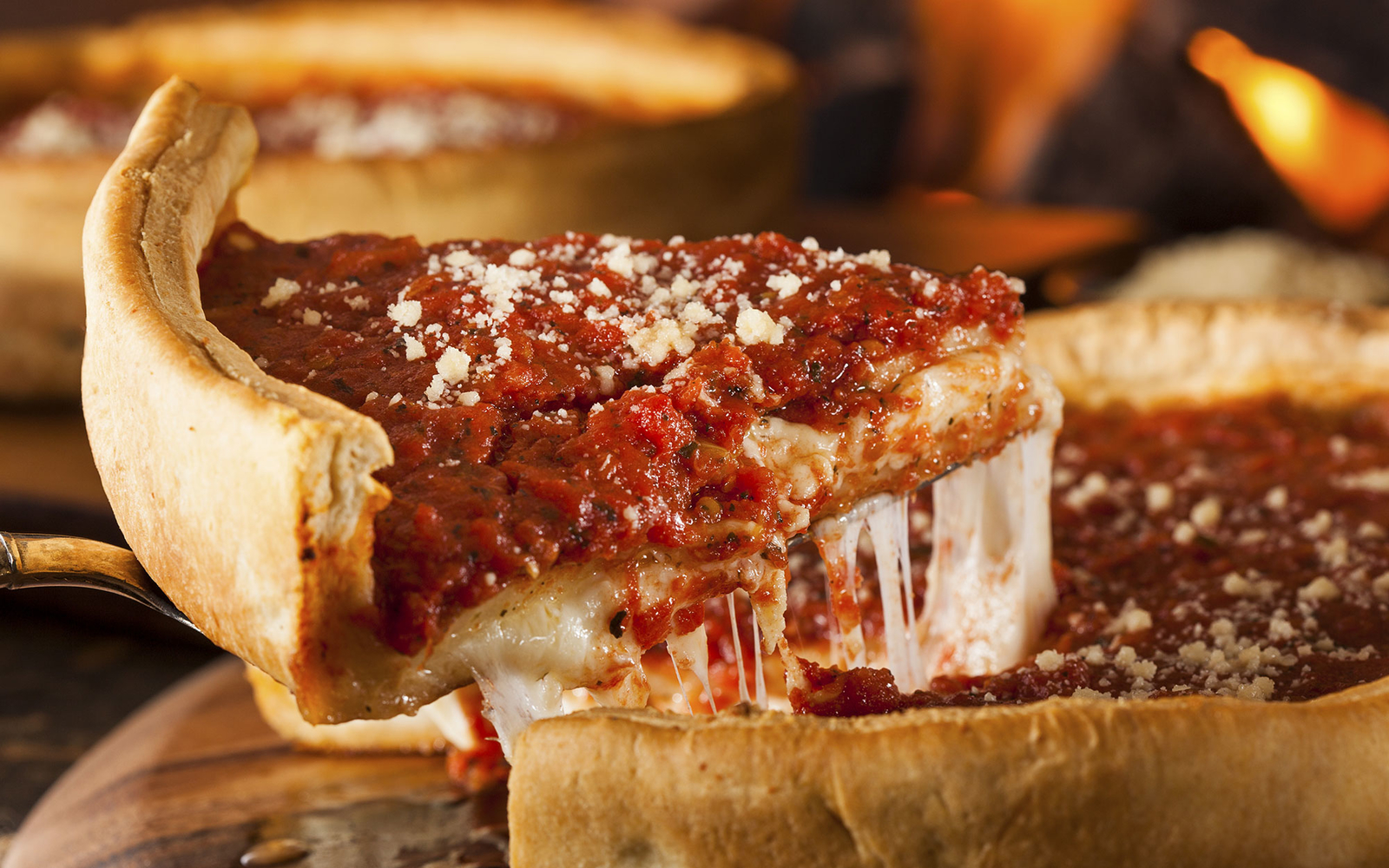 deep dish pizza