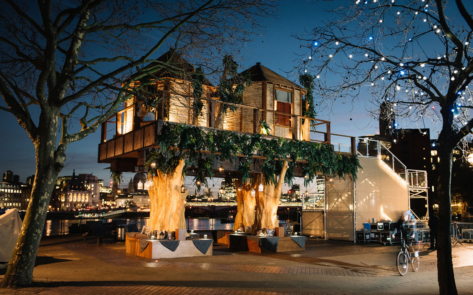 A luxury 35 foot treehouse, inspired by the South African destinations from Virgin Holidays has opened on London's Southbank. The public can visit every day this week and a lucky few can win an overnight stay by entering their details at virginholidays.co