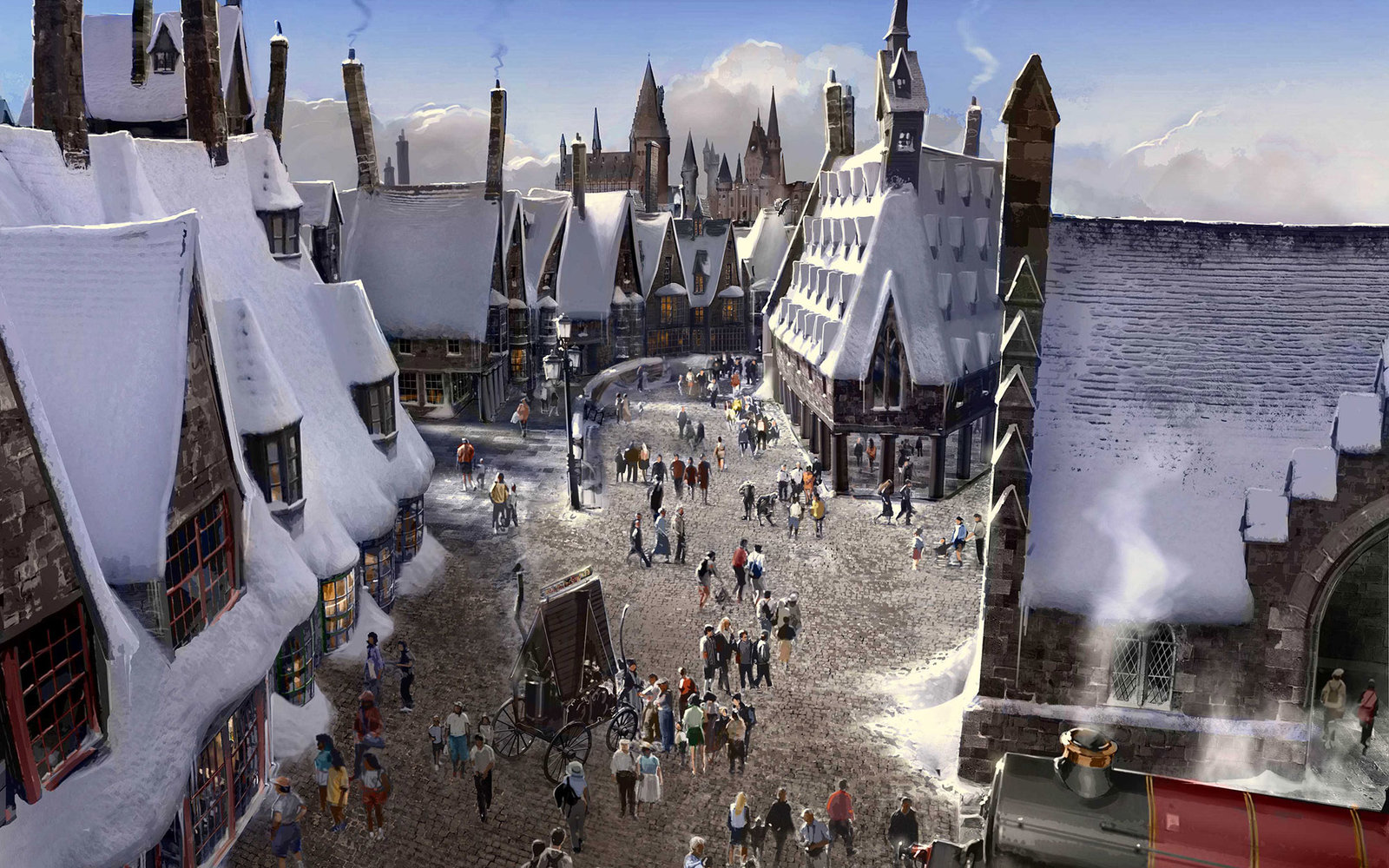 "The Wizarding World of Harry Potter" at Universal Studios Hollywood - Hogsmeade Village concept rendering