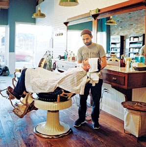 Baxter Finley Barber Shop, West Hollywood, California, Shave and a Haircut