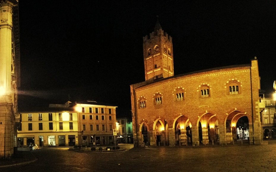 Illuminated Old Town At Night