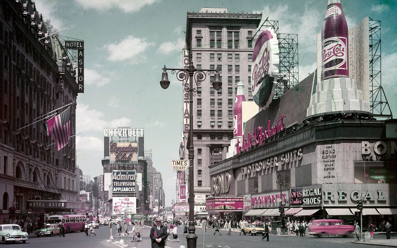 Check Out Times Square, The Brooklyn Bridge, and New York City's Sandy Beaches in the 1950s