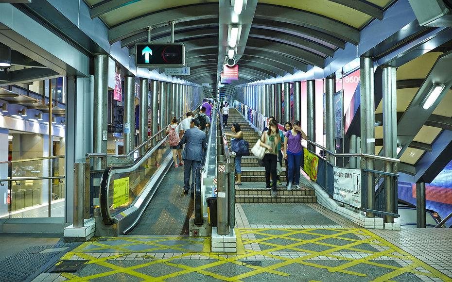 hong kong escalator