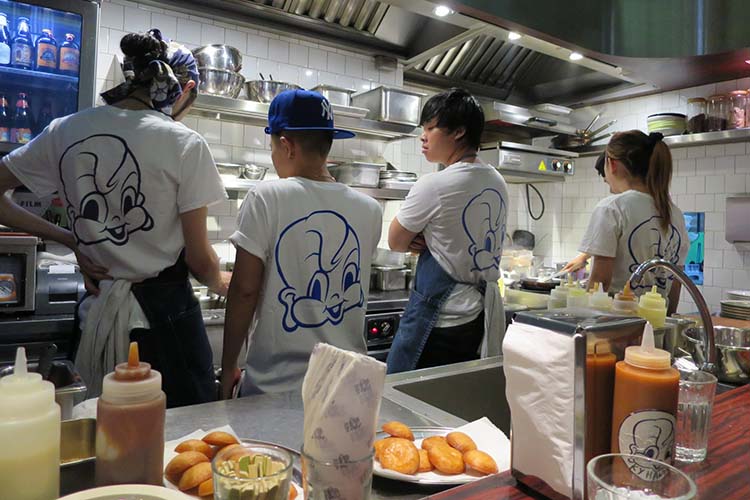 Chef May Chow and staff at Little Bao. Image by Megan Eaves / londoninfopage